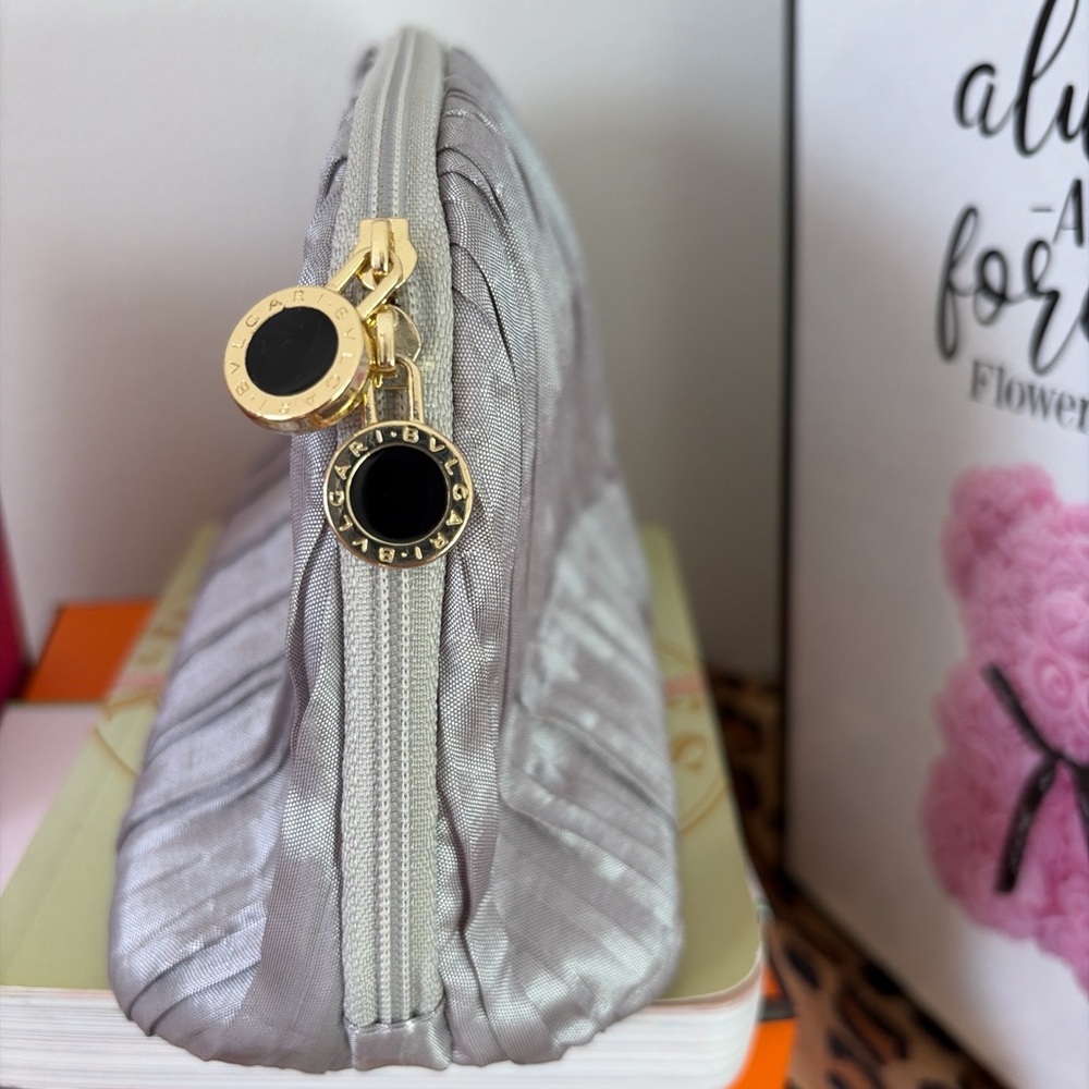 Bulgari Cosmetic Bag with Gold Accents